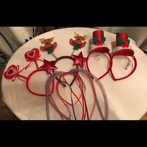 Fun Red Glitter Holiday Headbands